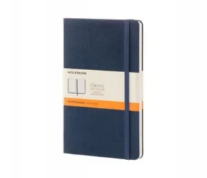 Moleskine Classic Notebook, Large, Ruled, Sapphire Blue, Hard Cover