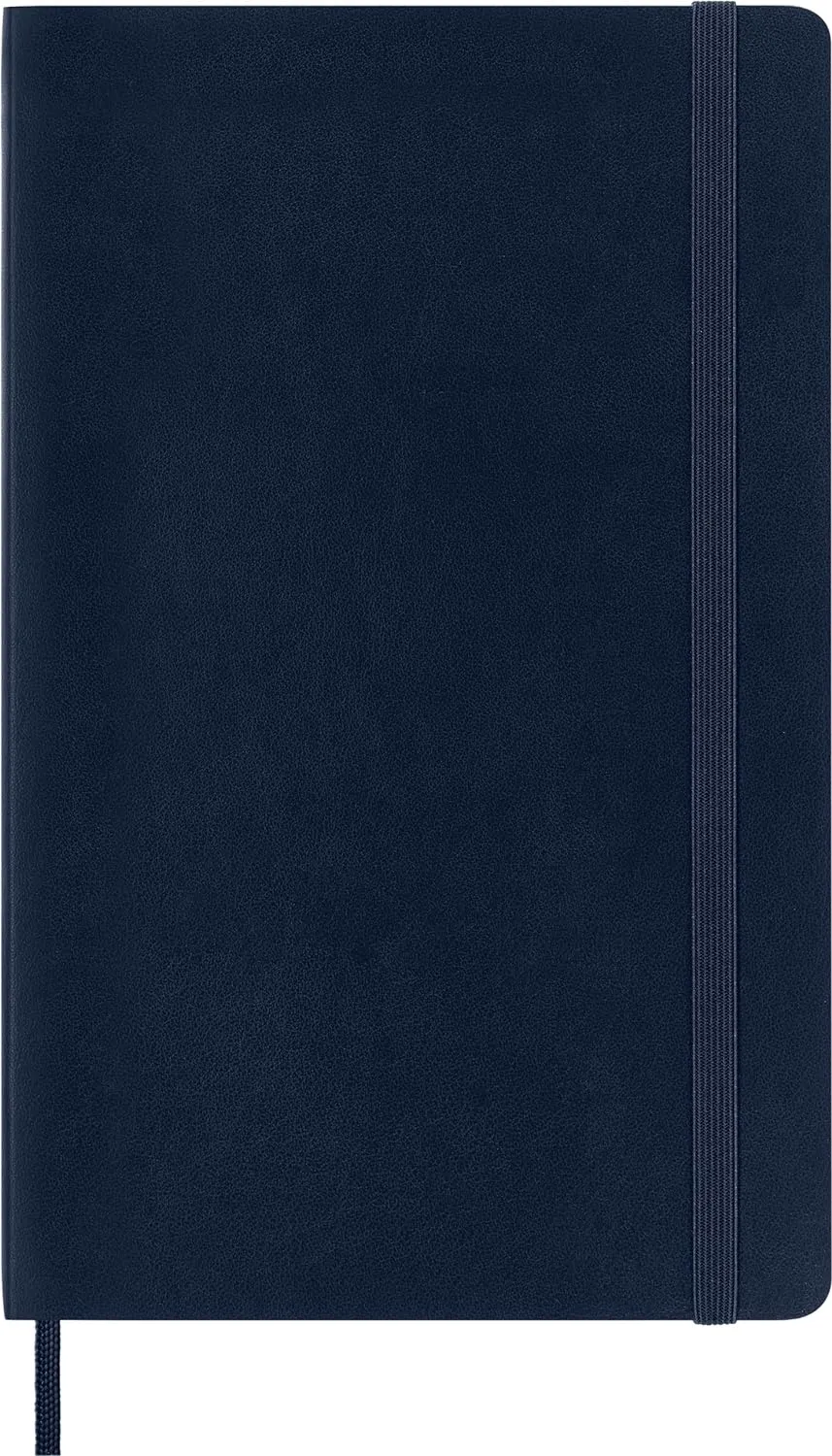 Moleskine Classic Notebook, Soft Cover, Large (5" x 8.25") Ruled/Lined, Sapphire Blue, 192 Pages
