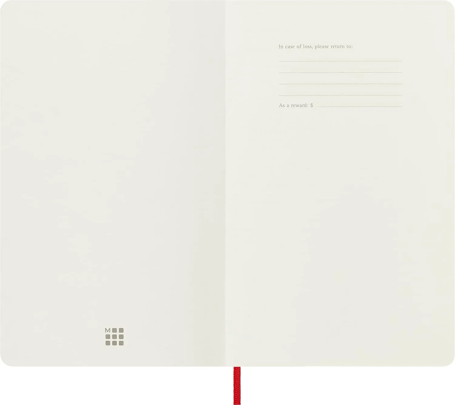 Moleskine Classic Notebook, Soft Cover, Large (5" x 8.25") Ruled/Lined, Scarlet Red, 192 pages