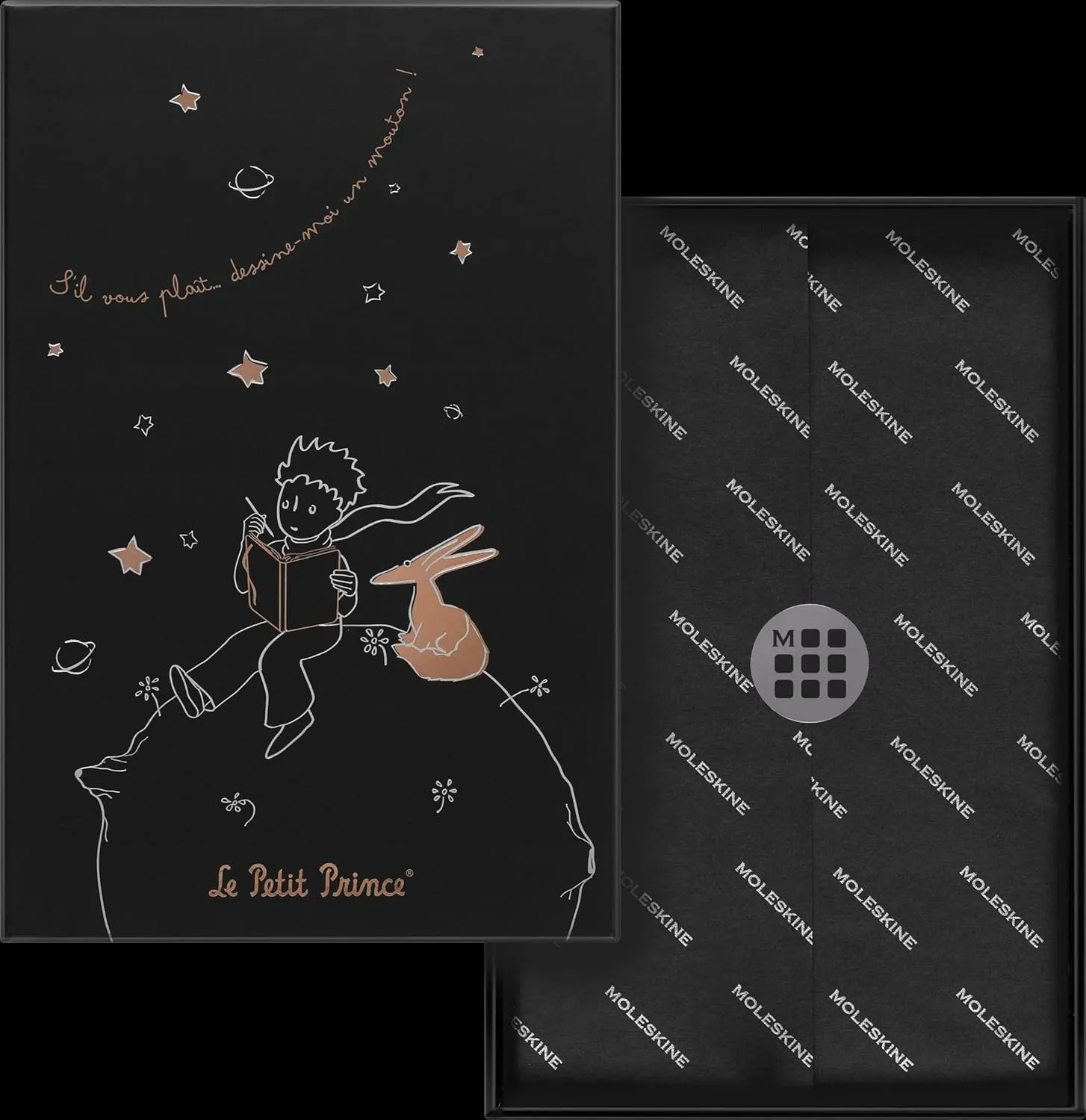 Moleskine Limited Edition Le Petit Prince Notebook, Large, Ruled, Black, Hard Cover (5 x 8.5)