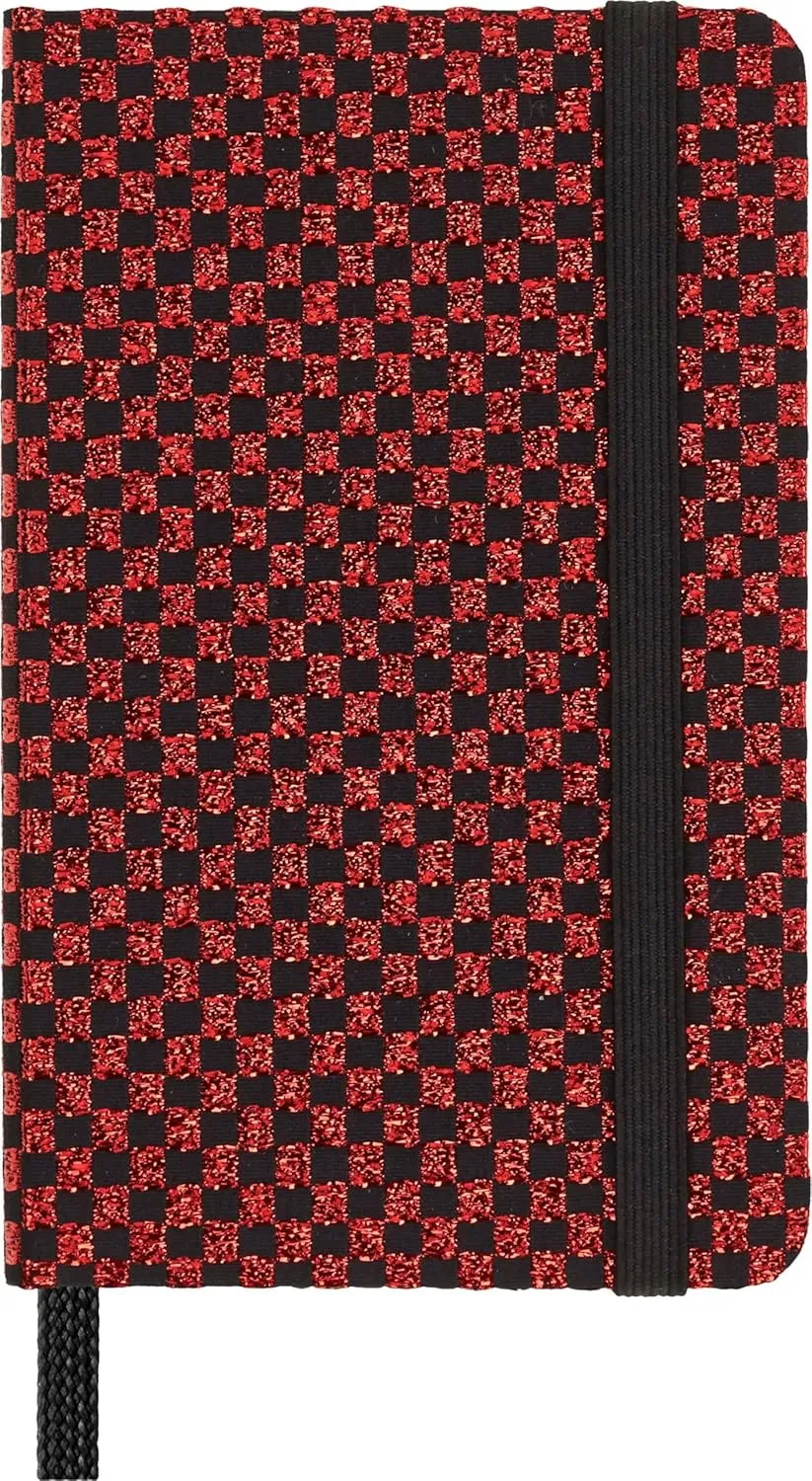 Moleskine Limited Edition Notebook Holiday Shine Box, Extra Small, Plain, Metallic Red, Hard Cover (2.5 x 4)