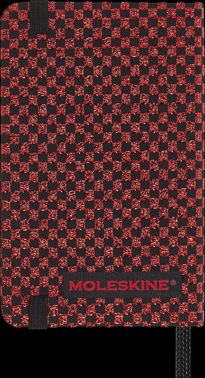 Moleskine Limited Edition Notebook Holiday Shine Box, Extra Small, Plain, Metallic Red, Hard Cover (2.5 x 4)