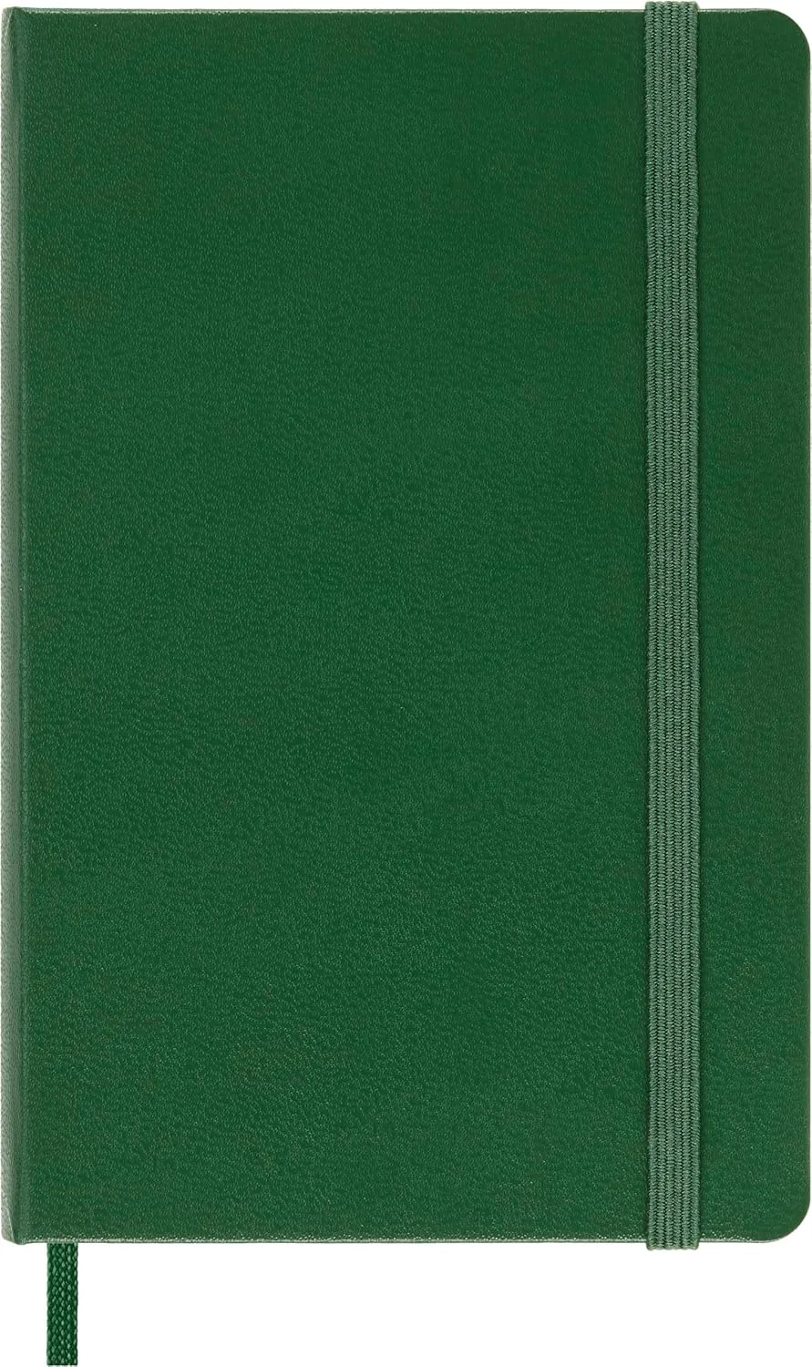 Moleskine Notebook, Pocket, Plain, Myrtle Green, Hard Cover (3.5 x 5.5)