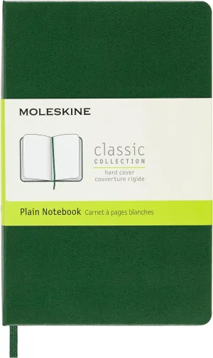 Moleskine Notebook, Pocket, Plain, Myrtle Green, Hard Cover (3.5 x 5.5)