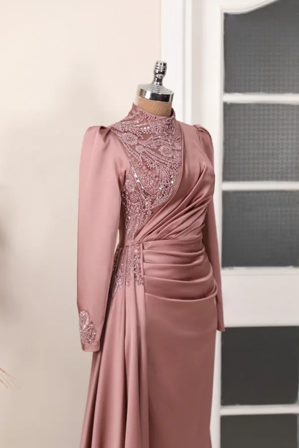 Monica Evening Dress - Dusty Rose SCB - 8152
