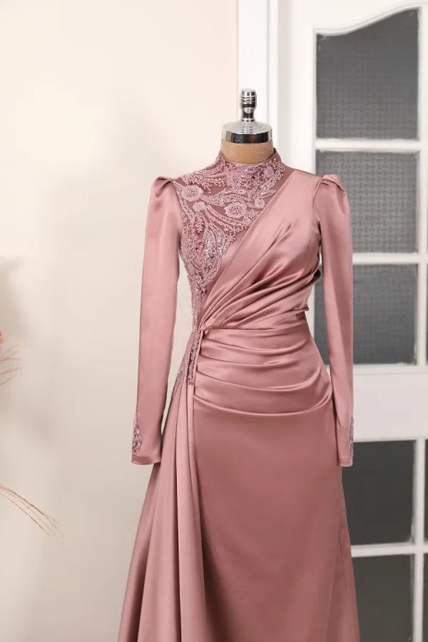 Monica Evening Dress - Dusty Rose SCB - 8152