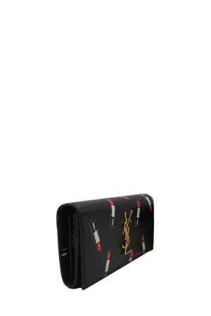 Monogramme Lipstick Print Portefeuille Fam Wallet Black