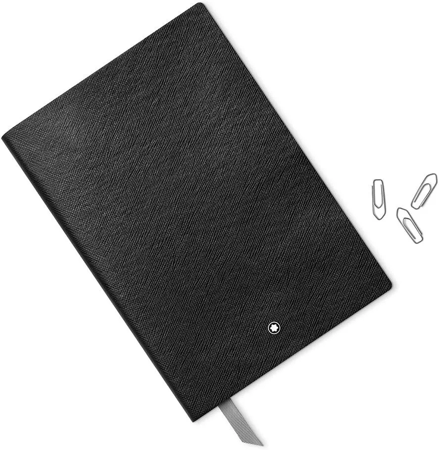 Montblanc Notebook Black Lined #146 Fine Stationery 113294 – Elegant Journal with Leather Binding and Ruled Pages – 1 x (5.9 x 8.2 in.)