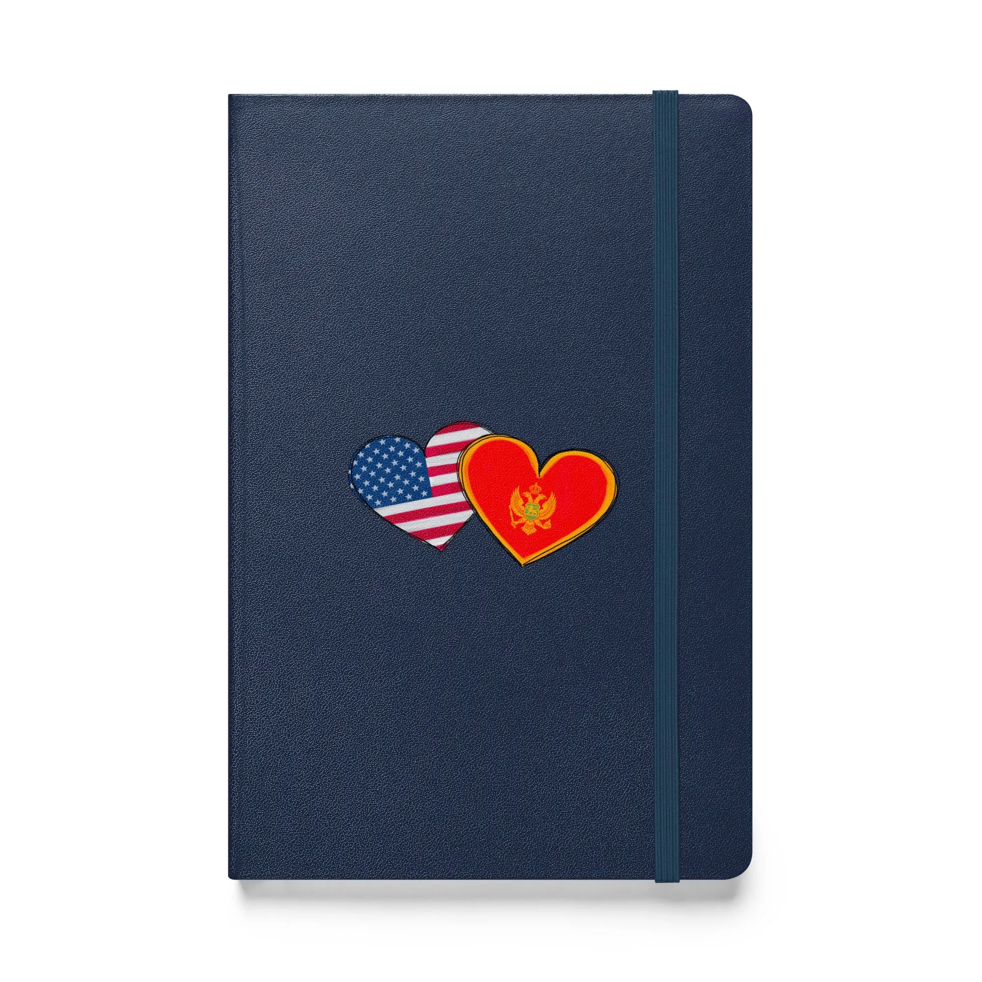 Montenegrin-American Heart Hardcover Notebook