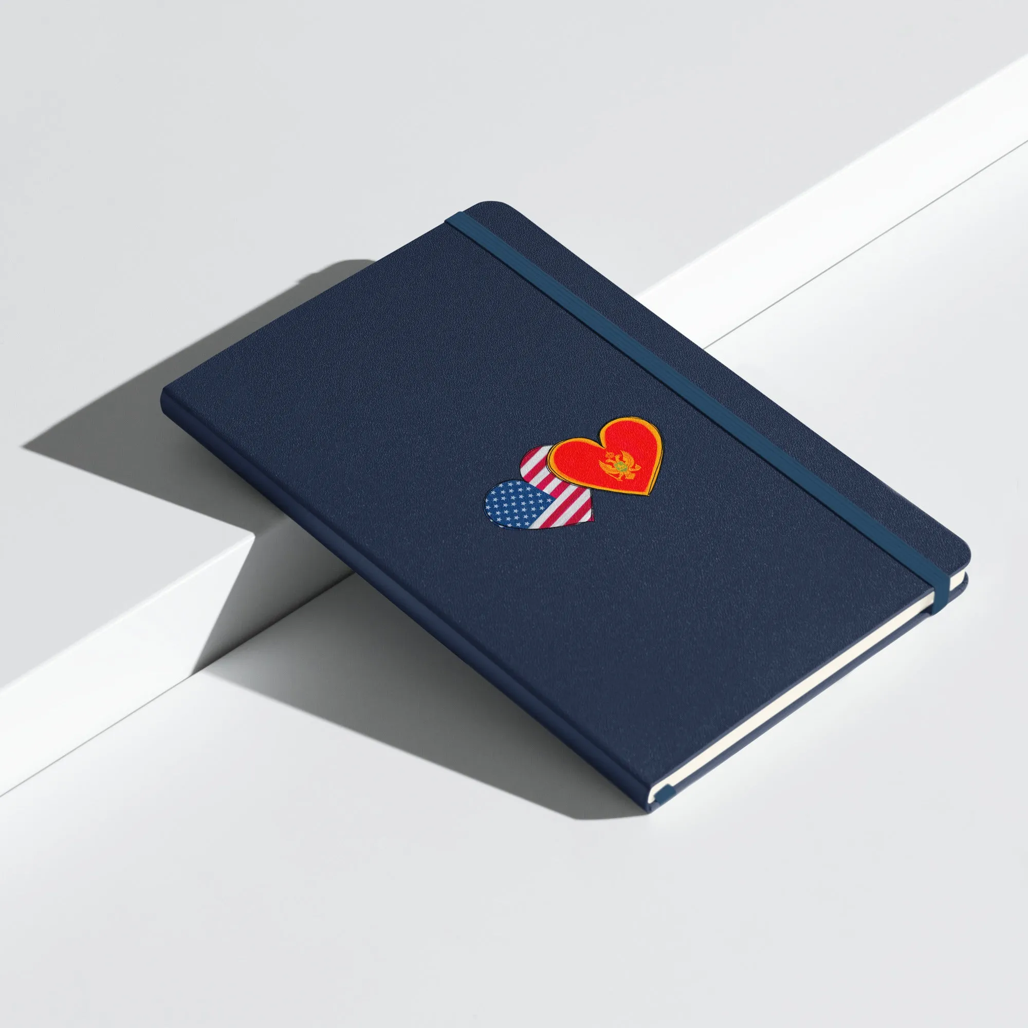 Montenegrin-American Heart Hardcover Notebook