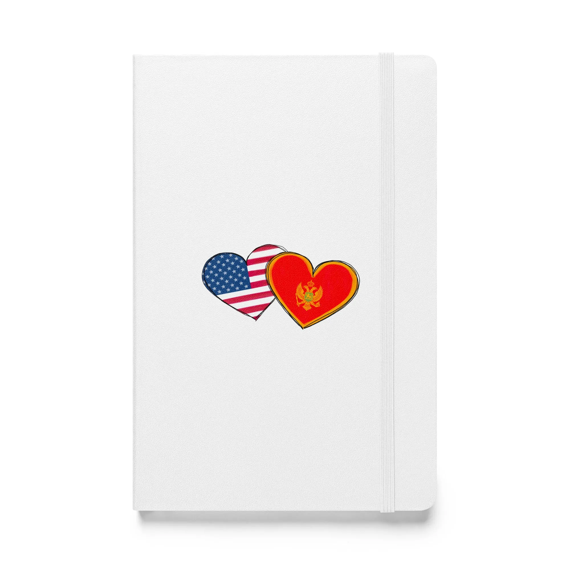 Montenegrin-American Heart Hardcover Notebook
