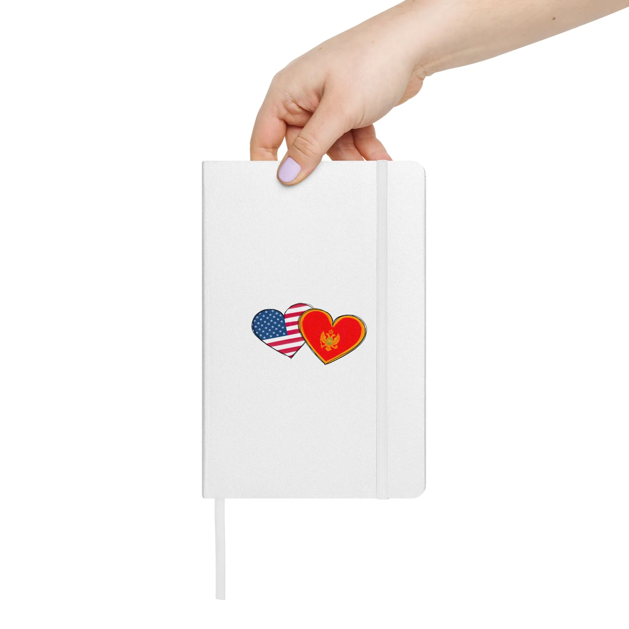 Montenegrin-American Heart Hardcover Notebook