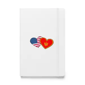 Montenegrin-American Heart Hardcover Notebook