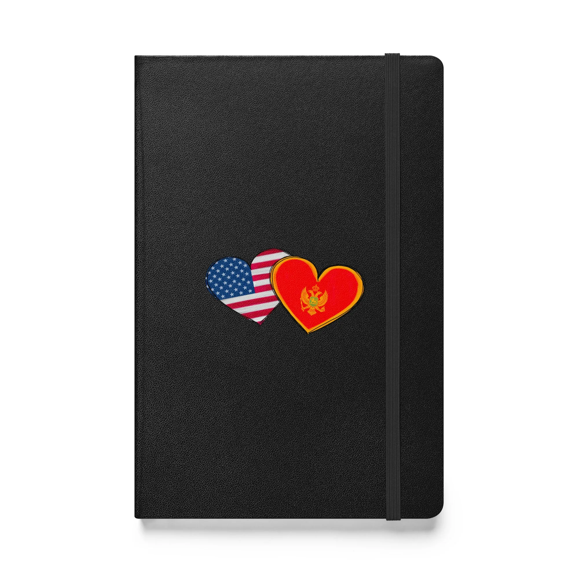 Montenegrin-American Heart Hardcover Notebook