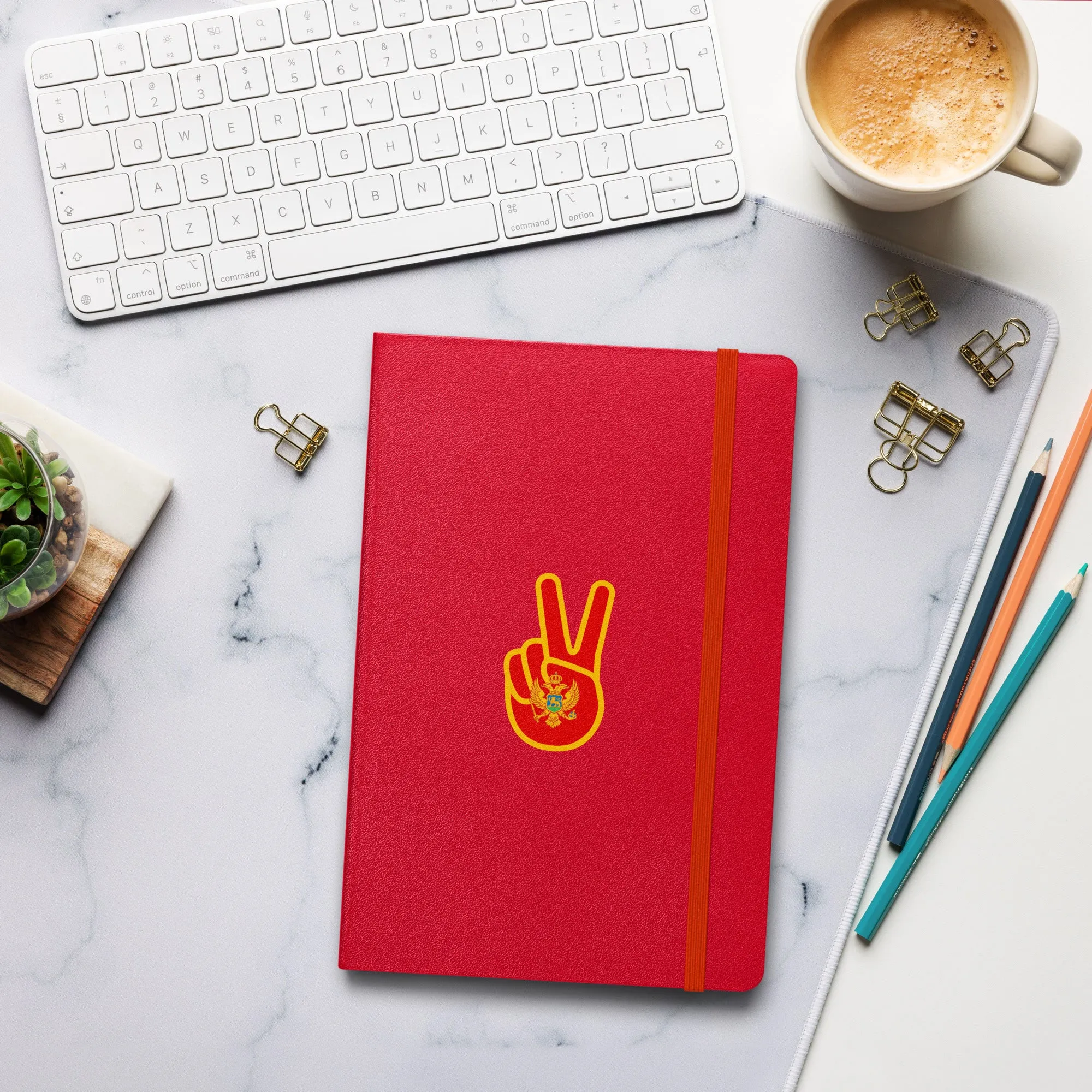 Montenegrin Peace Flag Hardcover Notebook