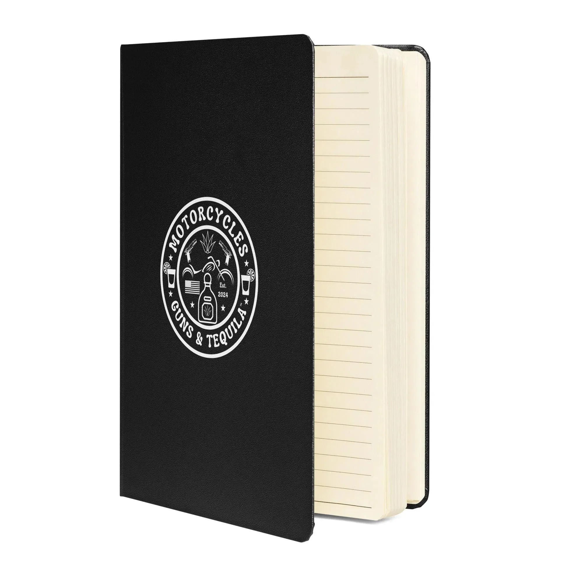 Motorcycles Guns & Tequila Hardcover bound notebook