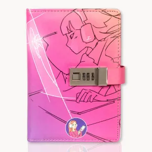 MSA Official Diary with Lock Leather Diary Journal with Combination Lock Adults Locked Journal with Bookmark Pen Holder Personal Password Lockable Notebook Hardcover Agenda with Stickers