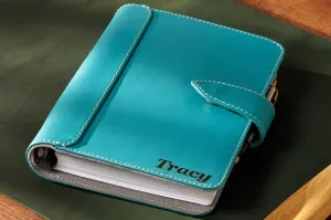Mureli Turquoise Leather Planner – Bold Color, Clear Mind