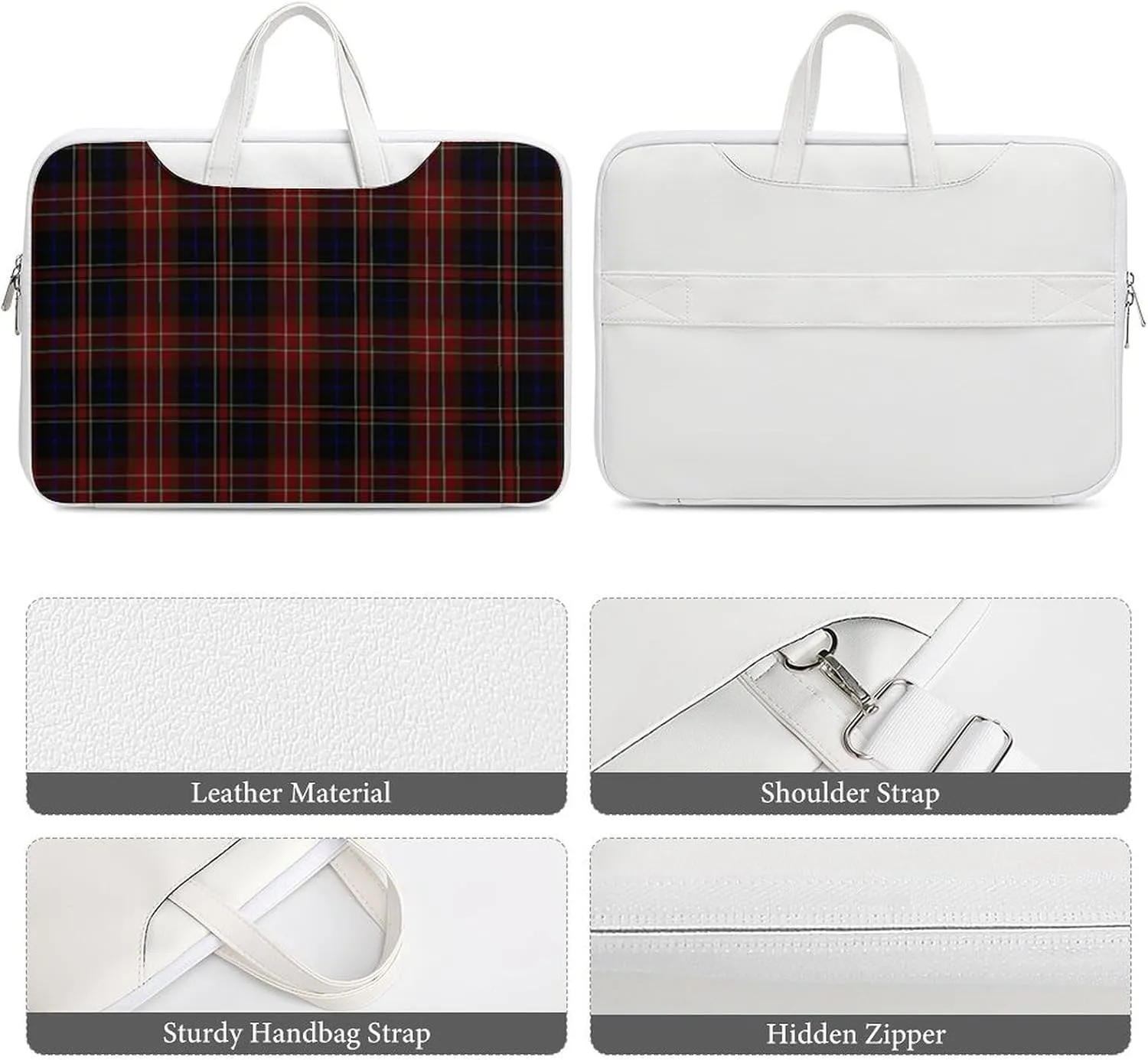 Murray Tartan Handheld Single Shoulder Crossbody Laptop Bag Unisex