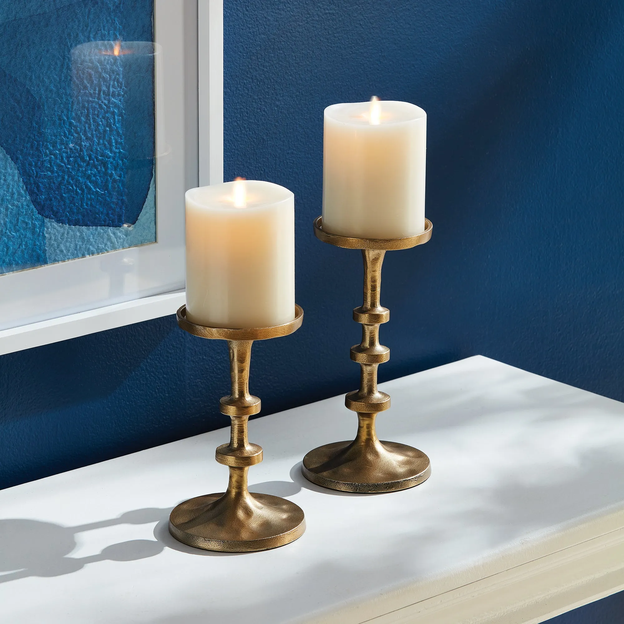 NAPA Home & Garden, ABACUS PETITE CANDLE STANDS, SET OF 2,N2RB05GD