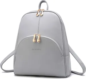 Nevenka Backpack Purse for Women Casual Shoulder Bag PU Leather Zipper Closure Adjustable Strap…