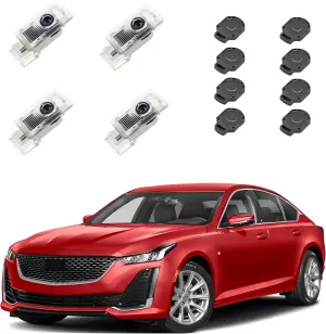 Never Fade LED Car Door Lights Logo Welcome Lights (4PCS) Compatible with CT6 XT4 XT5 XTS ATS SRX