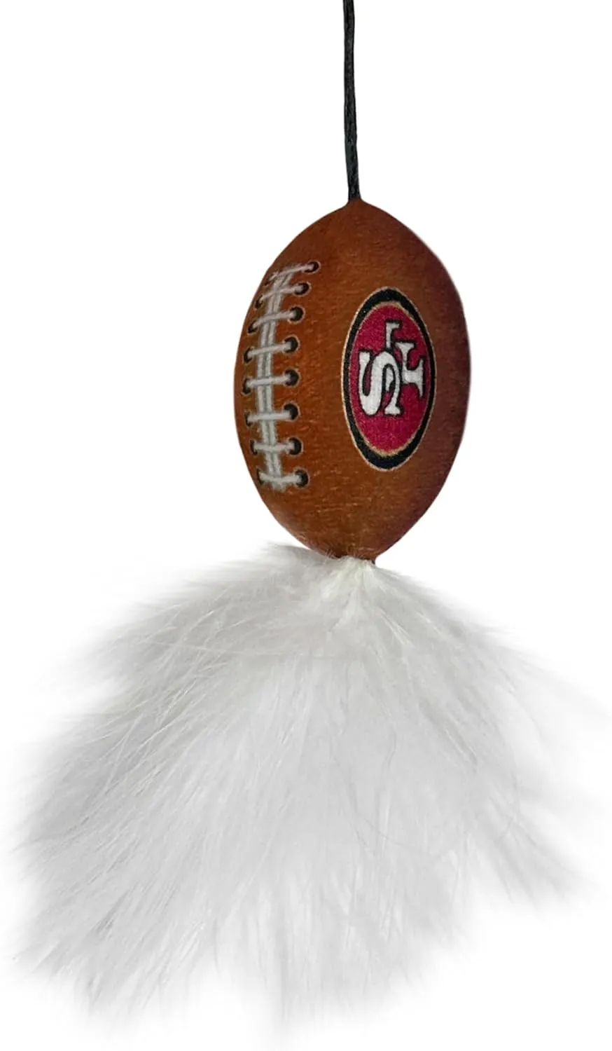 NFL San Francisco 49ers Cat Tunnel Tube Toy with Plush Football Catnip and Feathers Collapsible Tunnel for Cats to Play, Peek and Hide, Sporty & Fun Cat Tunnel Toy with Team Logo All-Over Design!