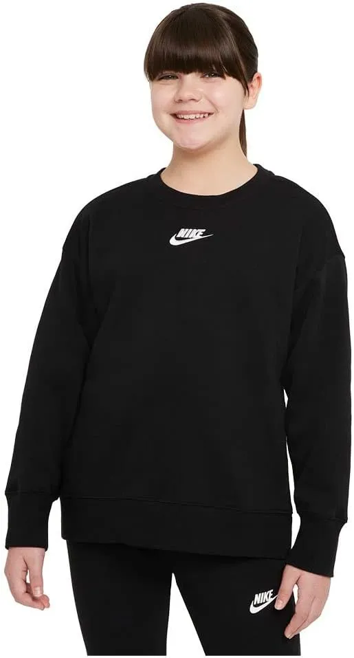 Nike Girl's NSW Club Fleece LBR BF Crew (Little Kids/Big Kids)