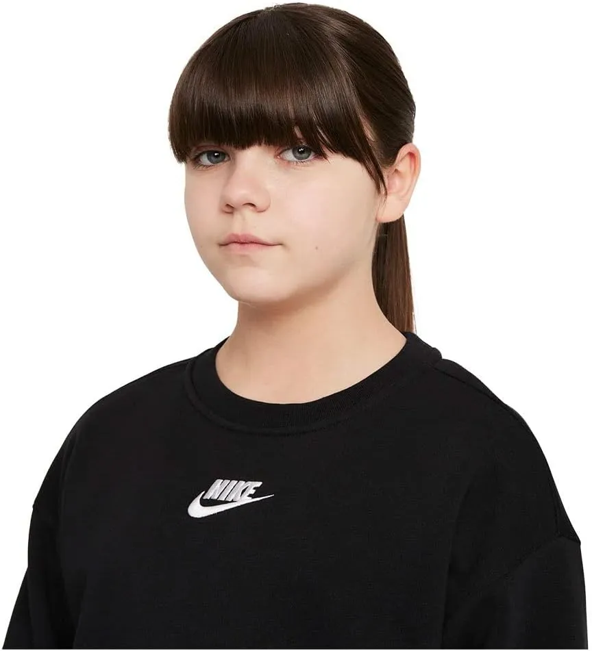 Nike Girl's NSW Club Fleece LBR BF Crew (Little Kids/Big Kids)