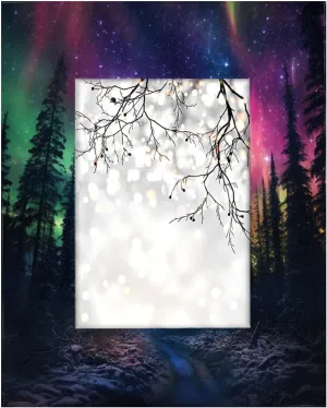 Northern Lights Aurora View Picture Frame for 5x7 Photos, Wood Photo Frames for Desk Tabletop Gallery Wall Collage Decor without Mat, Photo Gifts for Mom Kids
