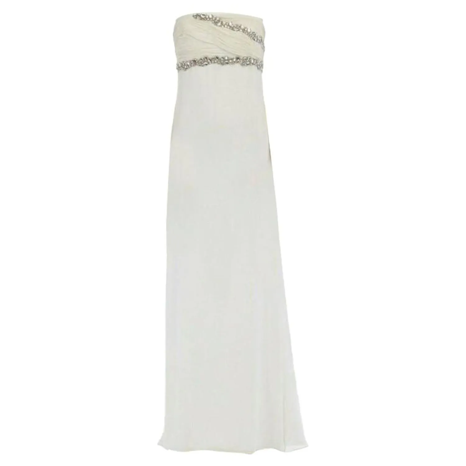 Notte crystal jewel embellished pleated bt evening gown dress