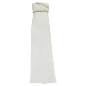 Notte crystal jewel embellished pleated bt evening gown dress