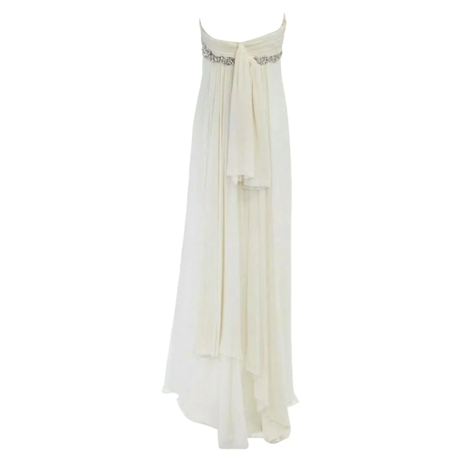 Notte crystal jewel embellished pleated bt evening gown dress