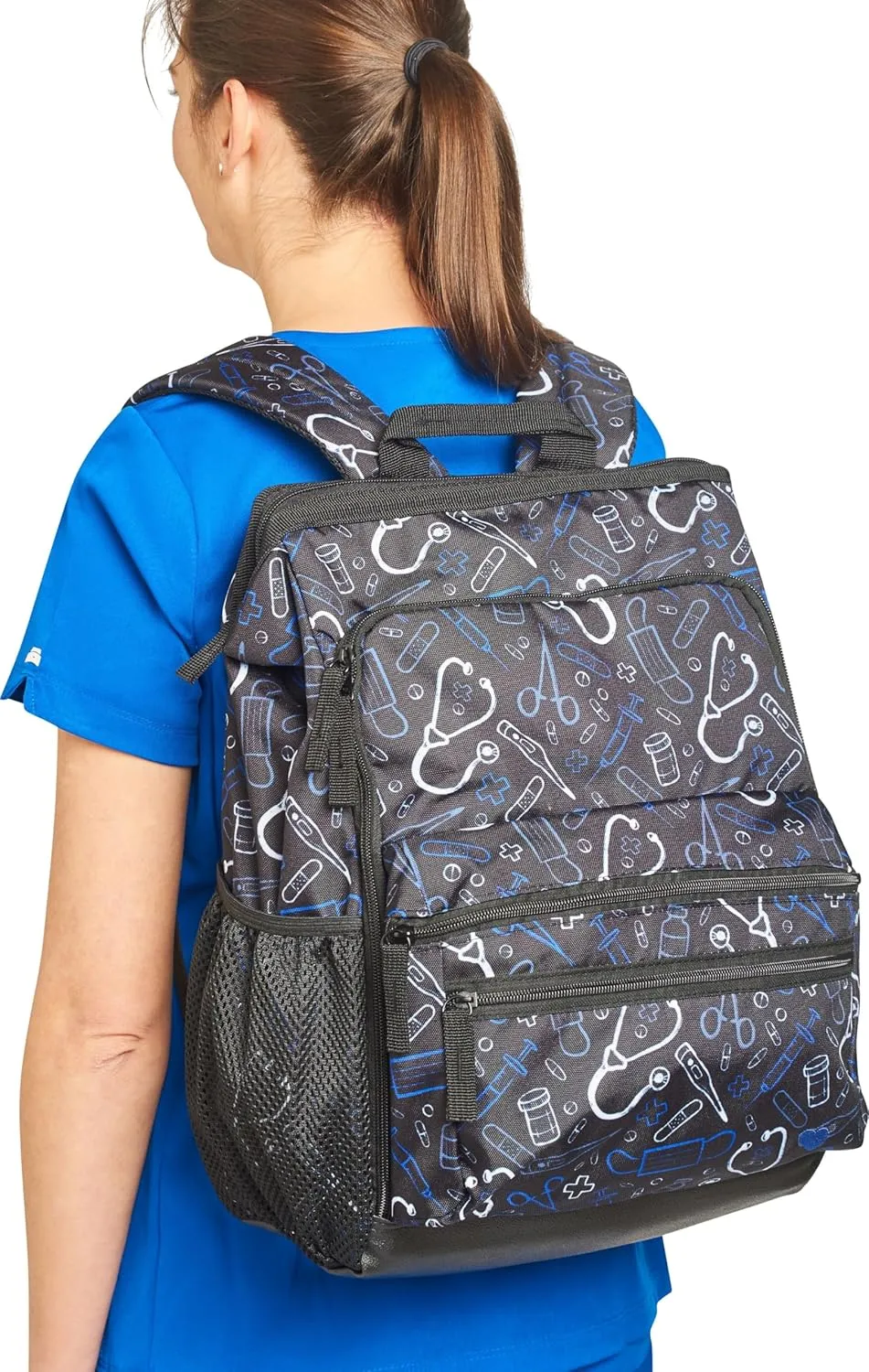 Nurse Mates Ultimate Backpack | Heavy Duty Zippers | Multiple Storage Compartments| Laptop Interior Compartment