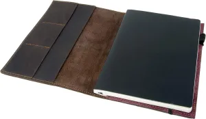 OleksynPrannyk Leather Journal Leuchtturm1917 Medium A5 (5.75"x8.25") Softcover Notebook Travel Journal Cover Distressed Leather Refillable Writing Diary with Elastic Closure (Brown Nut Case)