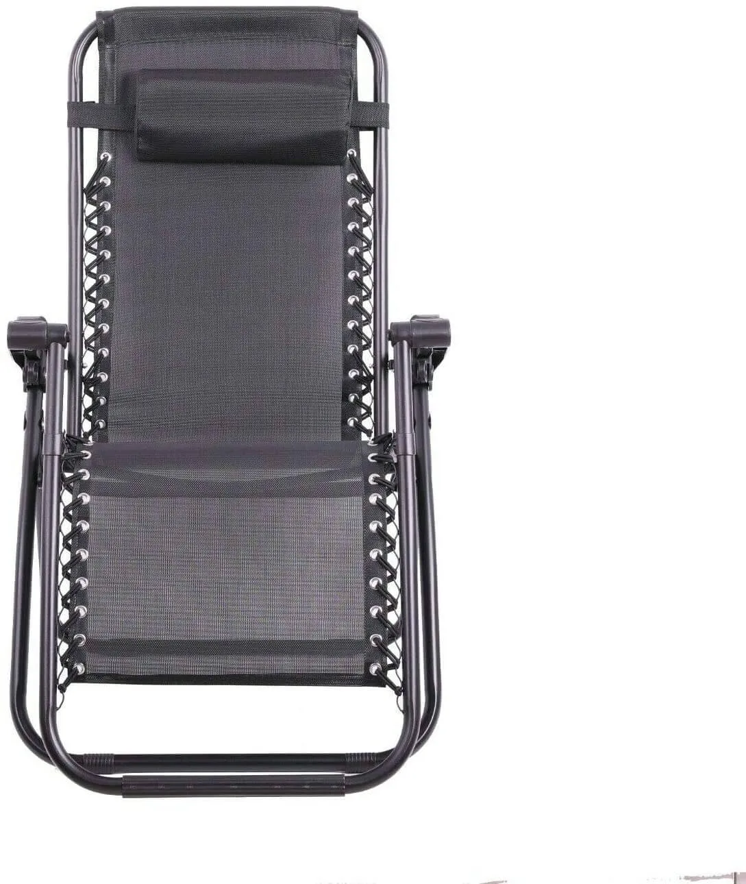 Olsen & Smith Valencia 3 Piece Zero Gravity Reclining Garden Patio Deck Chair Sun Lounger, 2 Chair & Table Set, Black