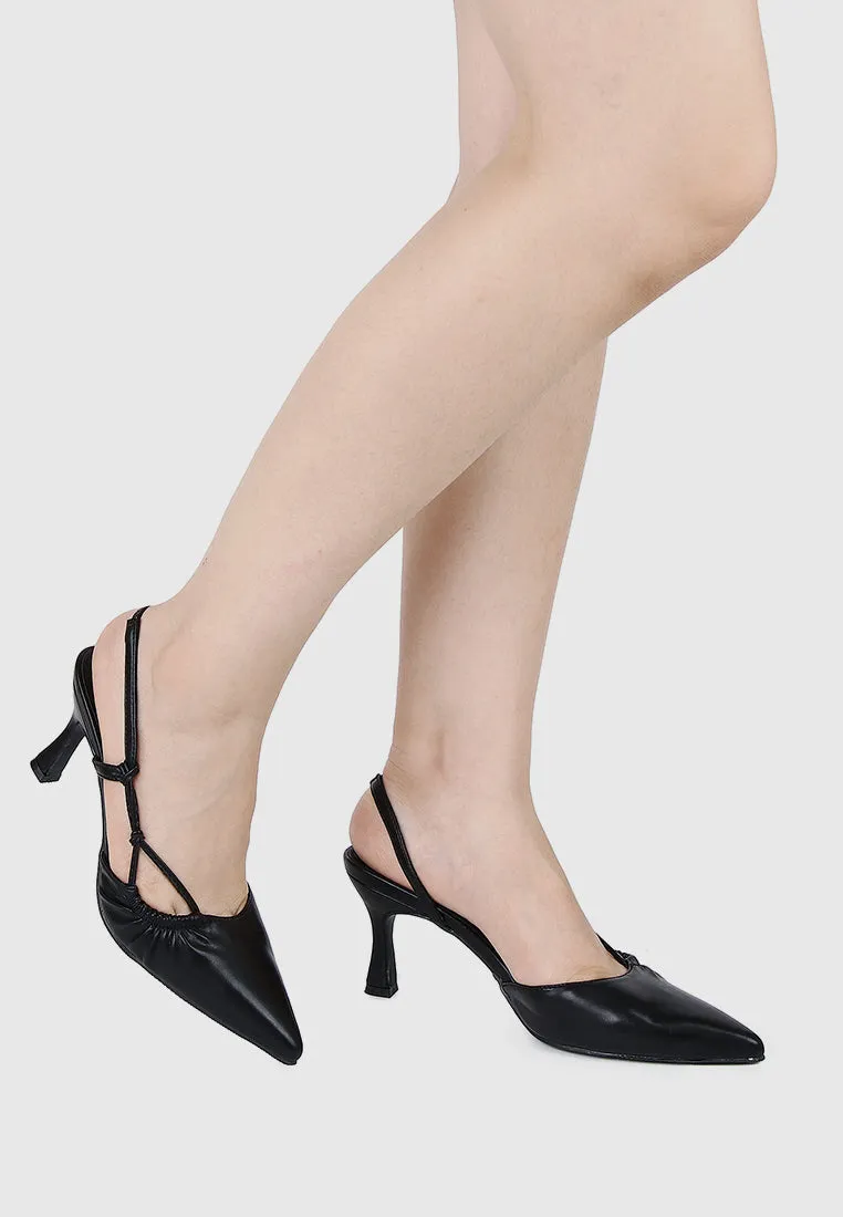 Ondine Pointed Toe Pumps (Black)
