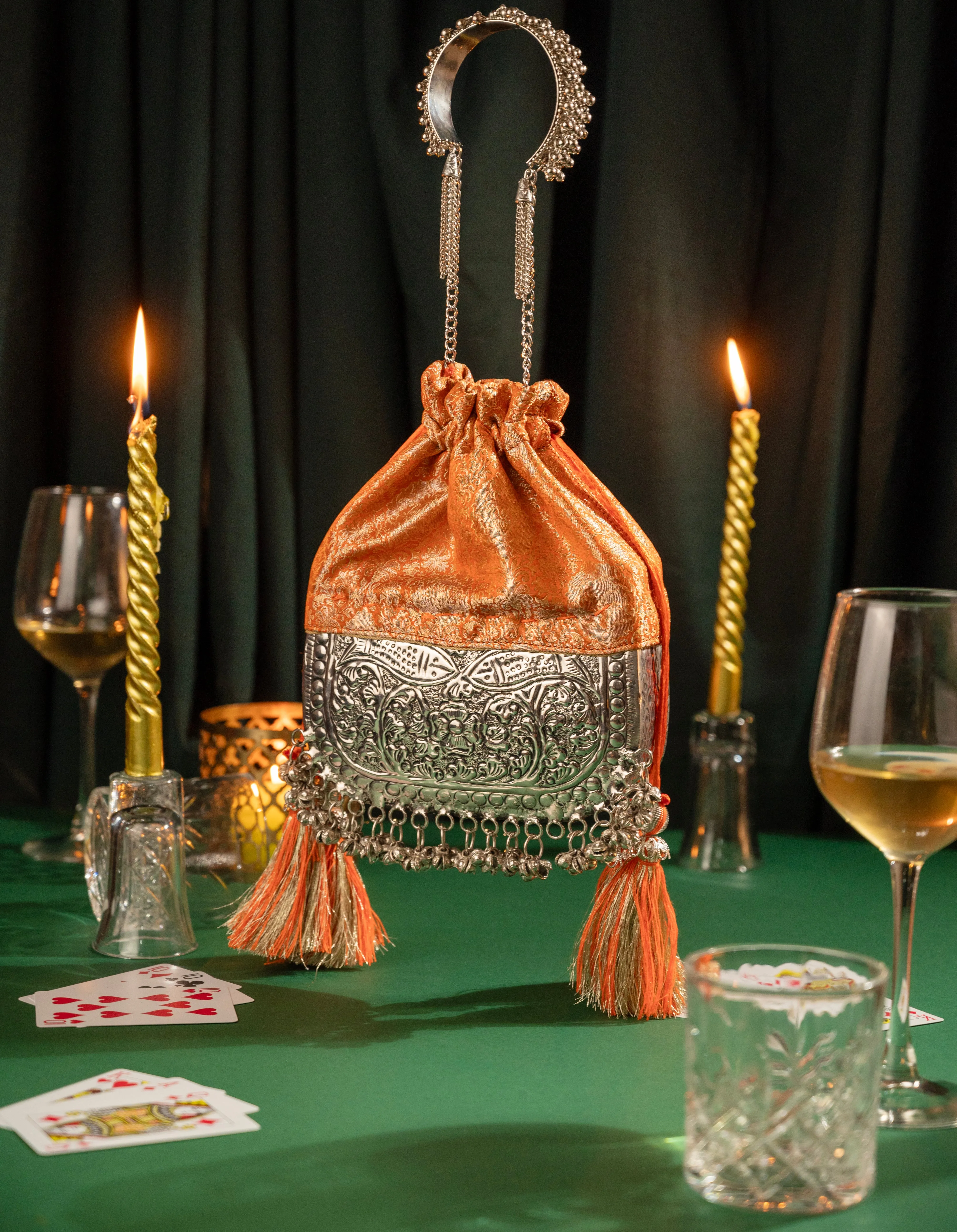 Orange Brocade Bliss Bag