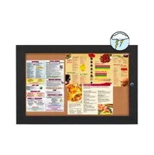 Outdoor Enclosed Menu Display SwingCases with LED Lights | Single Locking Door in 10 Sizes   Custom