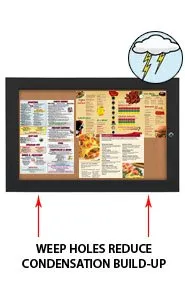 Outdoor Enclosed Menu Display SwingCases with LED Lights | Single Locking Door in 10 Sizes   Custom