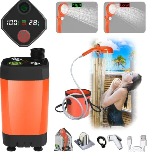 Outdoor Portable Camping Shower: Battary Electronic Shower for Family Road Trip - Camp Shower Kit for Pet Car Plants in Garden