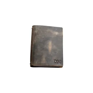 Ox & Pine Refillable Pocket Leather Journal Notebook Personalized (Rustic Brown, Unlined Paper)