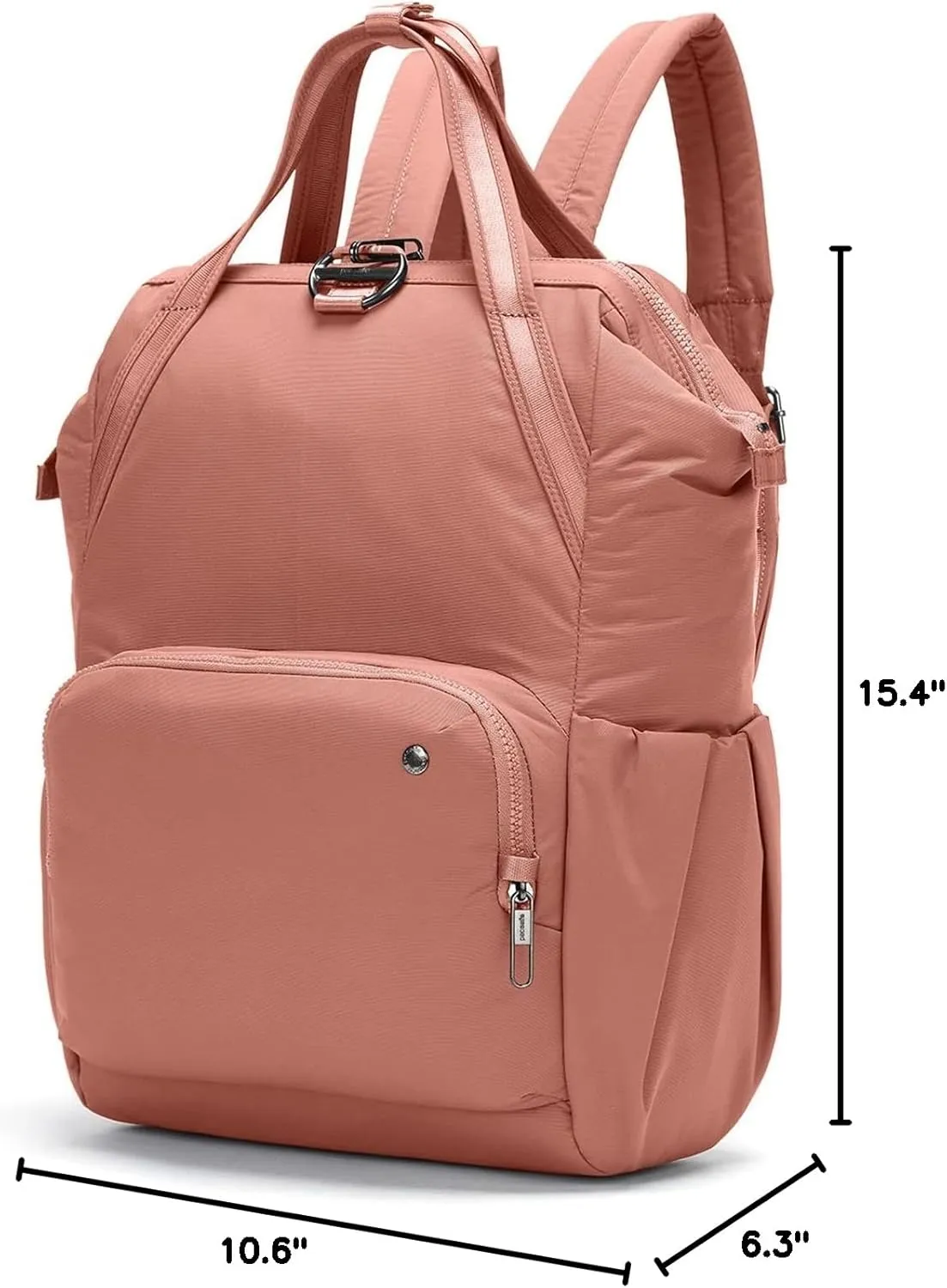 Pacsafe Women's Citysafe CX 17L Anti Theft Backpack-Fits 16 inch Laptop, ECONYL Rose, One Size