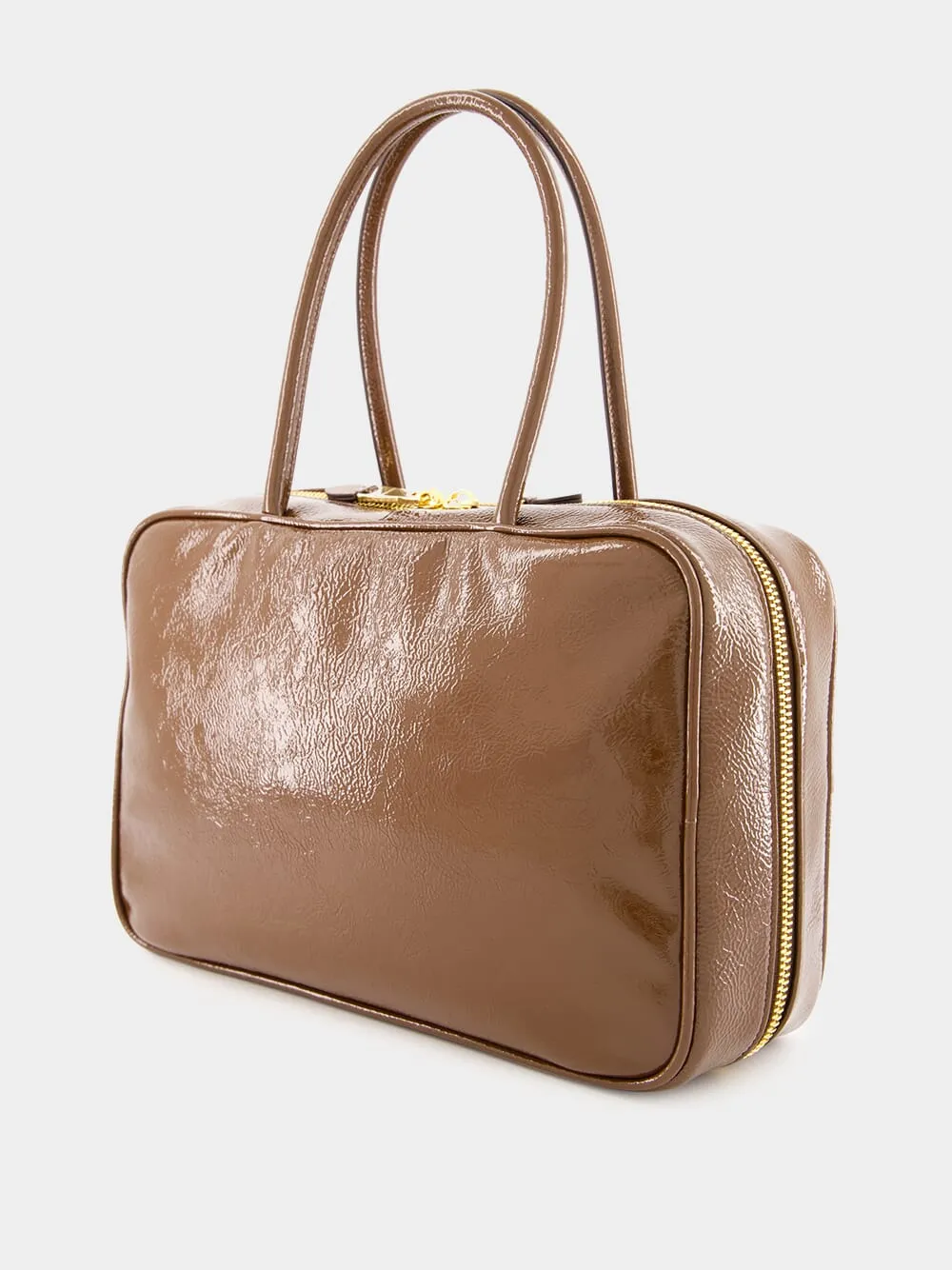 Palisander Naplak Patent Leather Bag