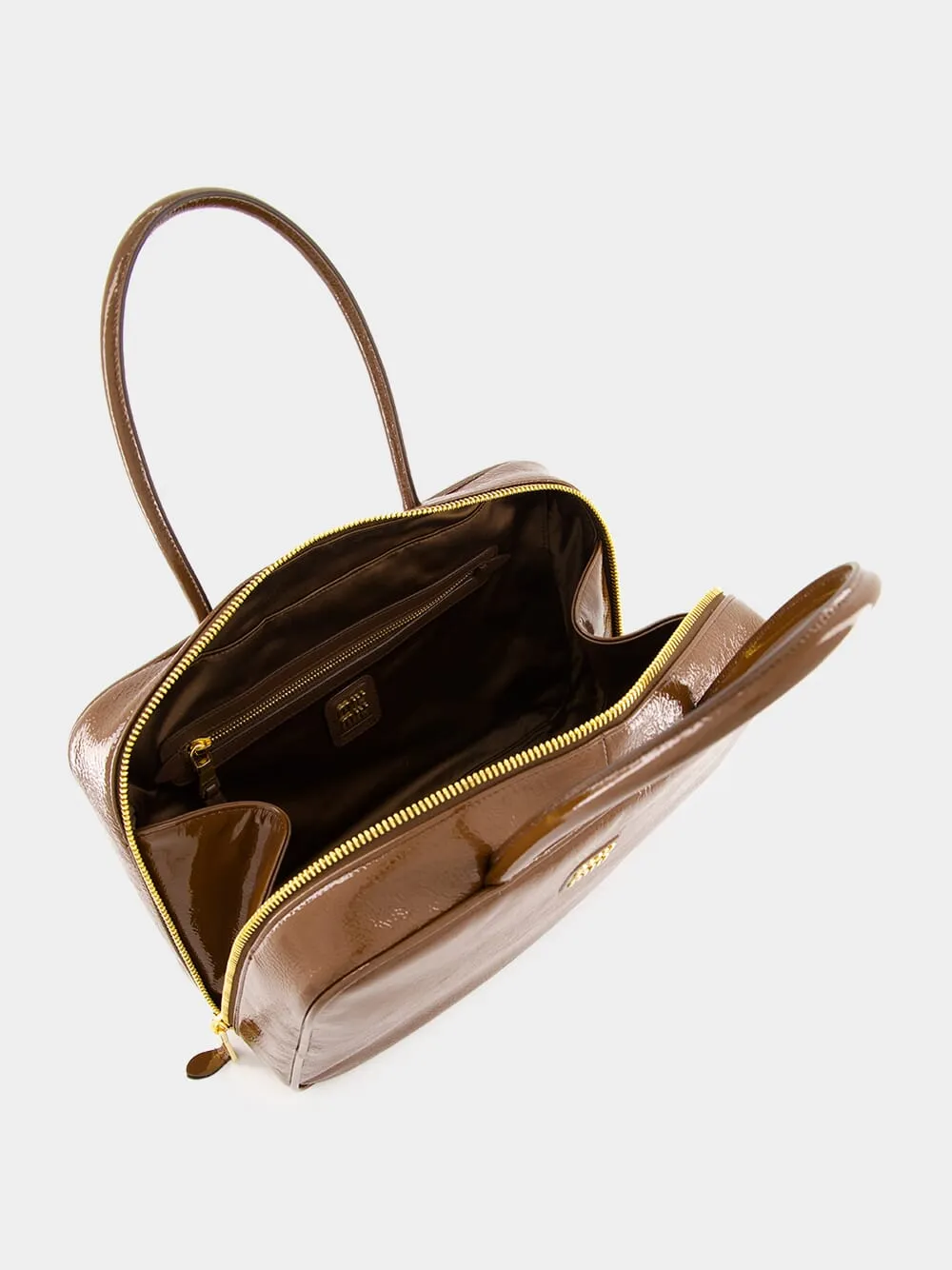 Palisander Naplak Patent Leather Bag