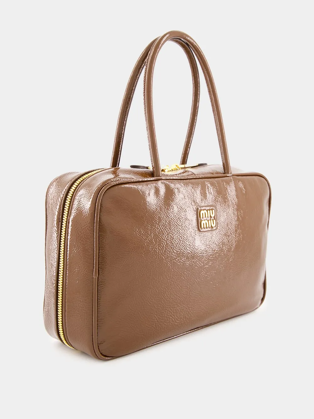 Palisander Naplak Patent Leather Bag