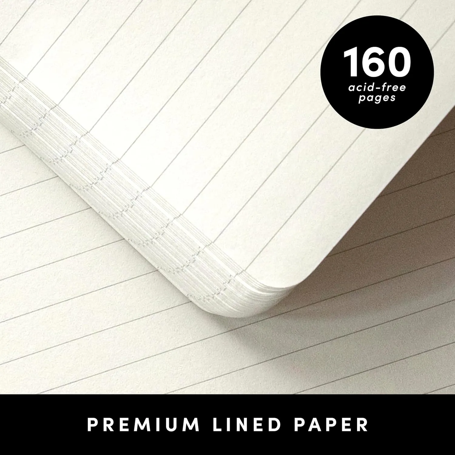 PAPERAGE Lined Journal Notebooks, 10 Pack, (Bright Rainbow), 160 Pages, Medium 5.6 inches x 8 inches - 100 gsm Thick Paper, Hardcover