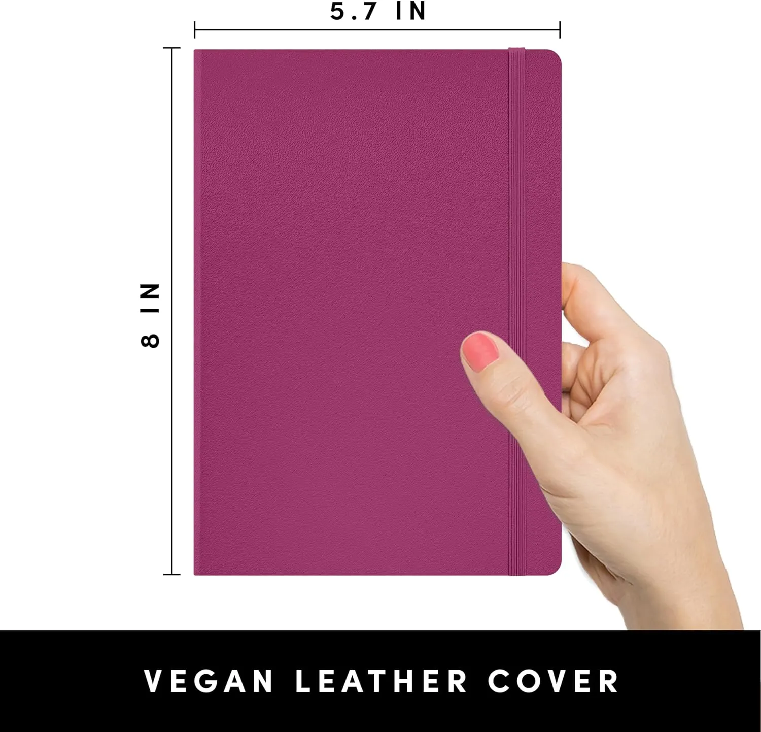 PAPERAGE Lined Journal Notebooks, 10 Pack, (Bright Rainbow), 160 Pages, Medium 5.6 inches x 8 inches - 100 gsm Thick Paper, Hardcover