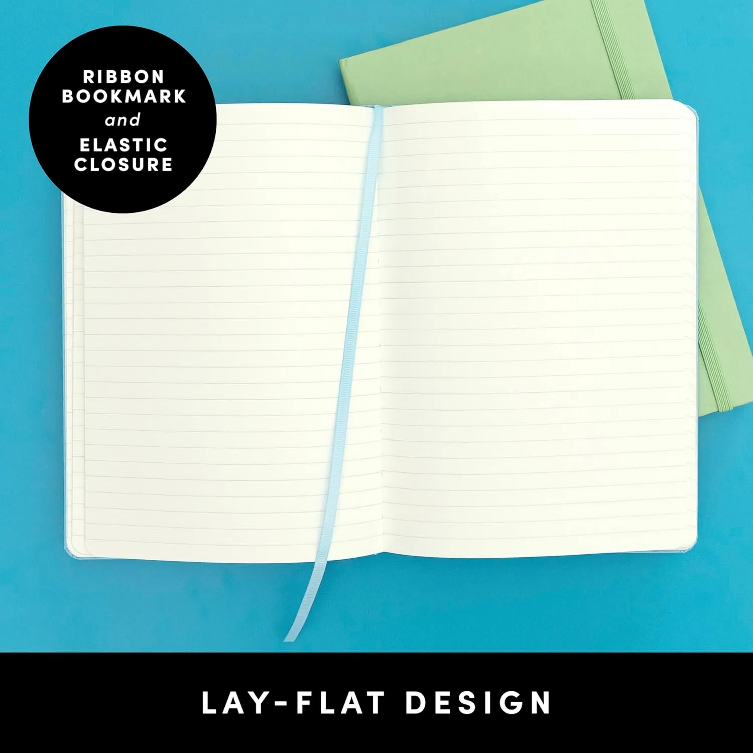PAPERAGE Lined Journal Notebooks, 10 Pack, (Bright Rainbow), 160 Pages, Medium 5.6 inches x 8 inches - 100 gsm Thick Paper, Hardcover