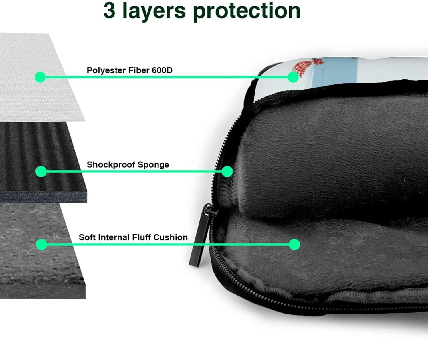 Parisian Dachshund Laptop Shoulder Bag Portable Laptop Bag Laptop Case Crossbody Briefcase w/Strap Handle
